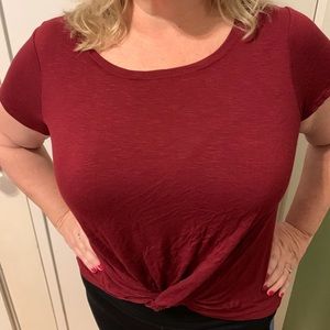 Mossimo red scoop neck top women’s size Large